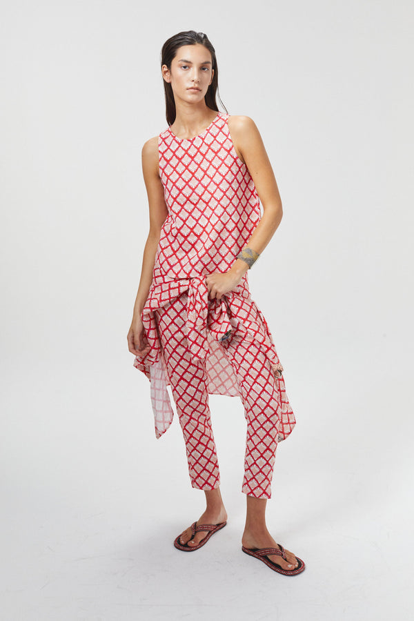 Yves Linen Top - Tangier