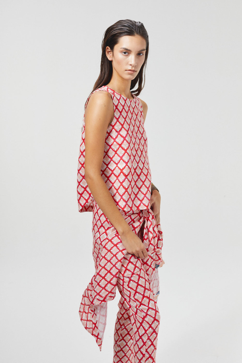 Yves Linen Top - Tangier