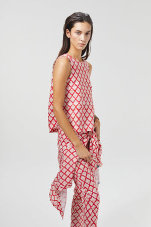 Yves Linen Top - Tangier