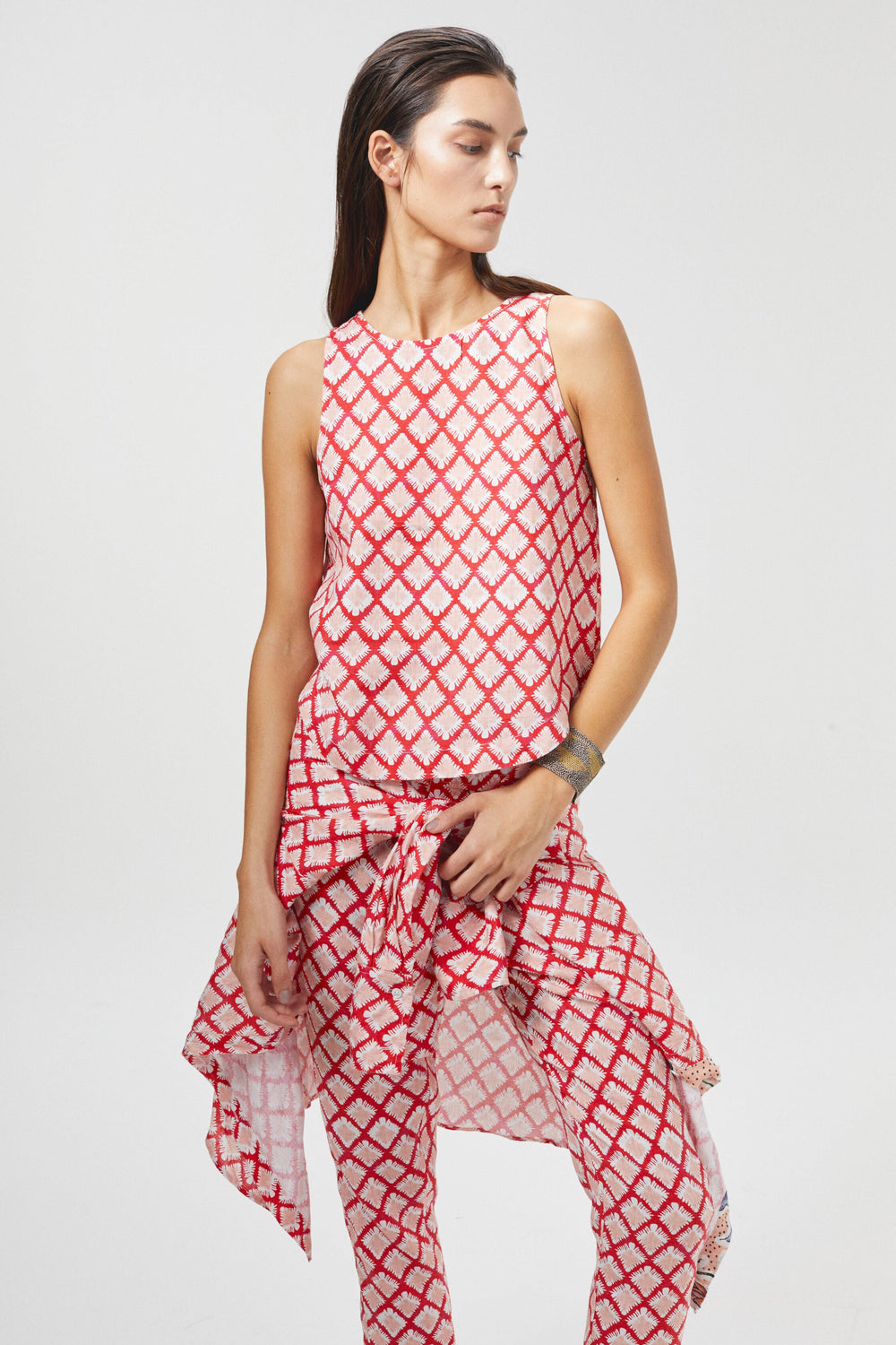 Yves Linen Top - Tangier