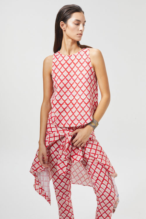 Yves Linen Top - Tangier