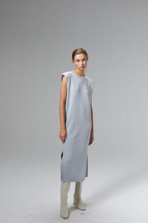 Glitter Knitted Dress - Silver