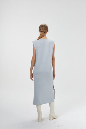 Glitter Knitted Dress - Silver