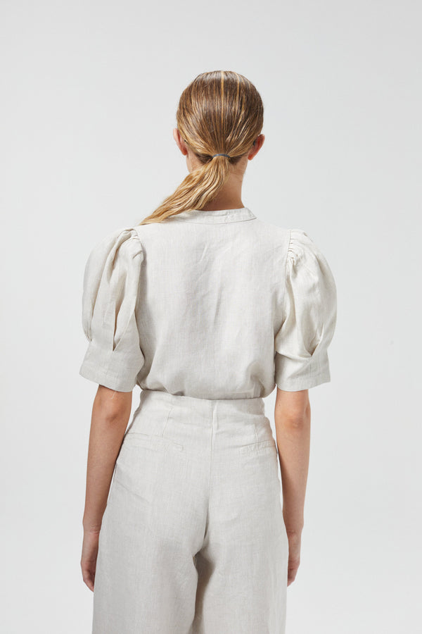 Culotte Linen Pants - Natural