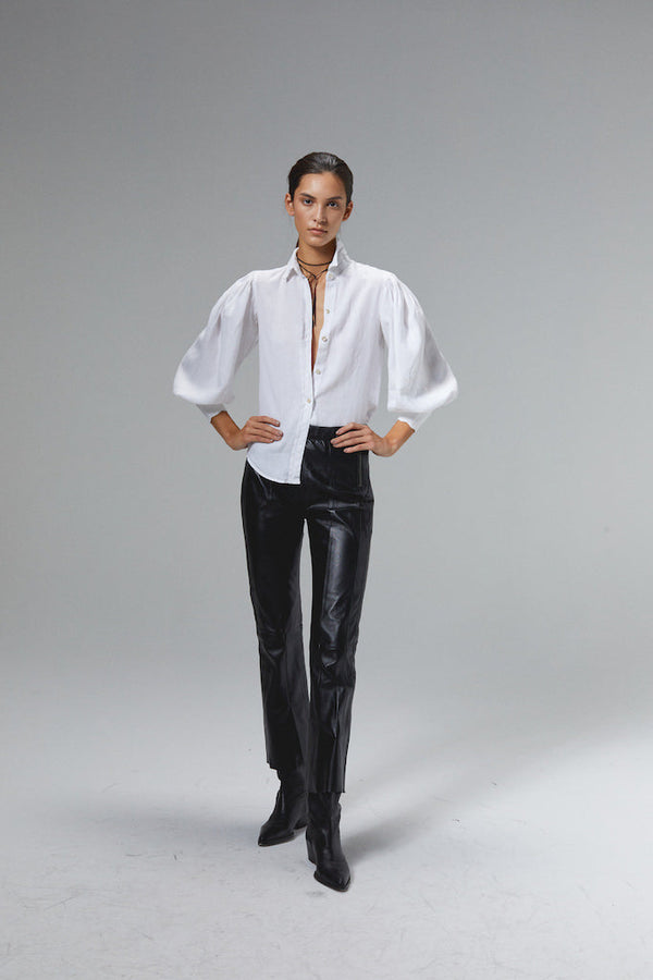 Tori Leather Pants - Black