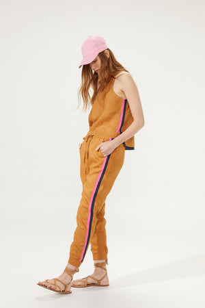 Anna Linen Top - Caramel