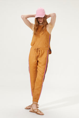 Lexus Linen Jogger Pants - Caramel