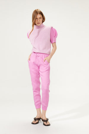 Olympus Linen Jogger Pant - Petunia Pink