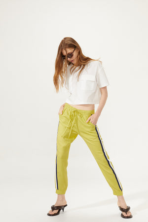 Lexus Linen Jogger Pants - Pistachio