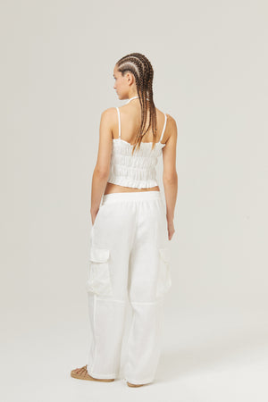Luca Linen Pants - White