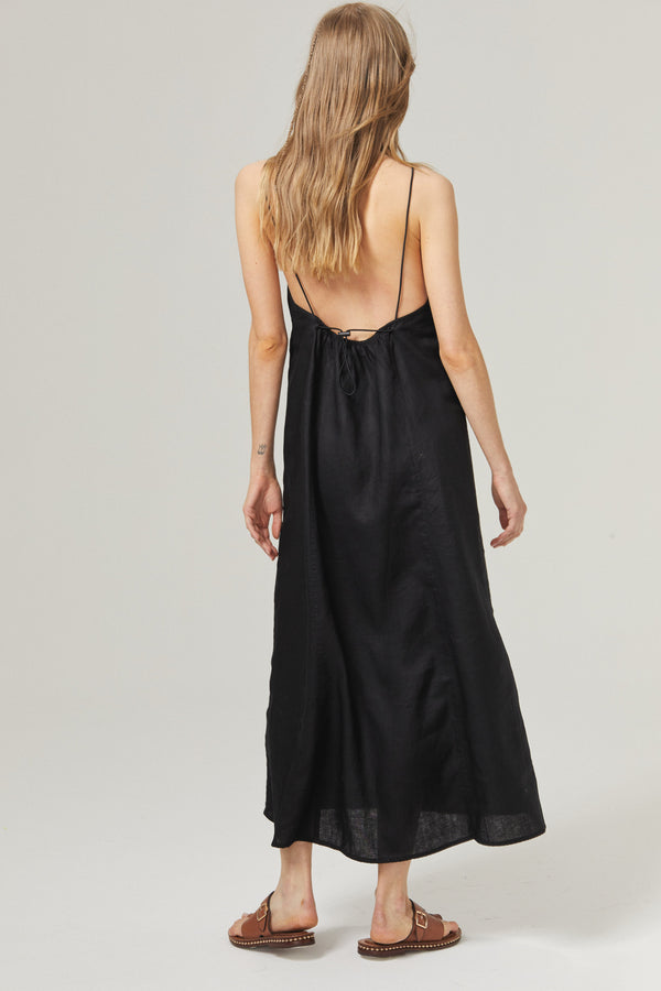 Sophie Linen Dress - Black