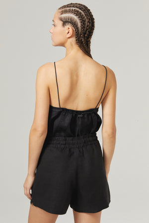 Iris Linen Shorts - Black