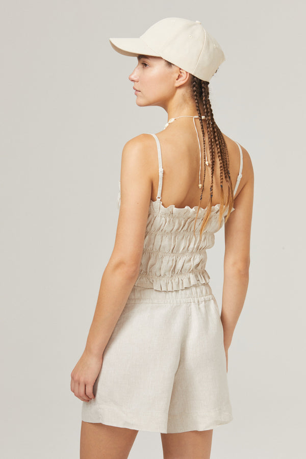 Iris Linen Shorts - Natural