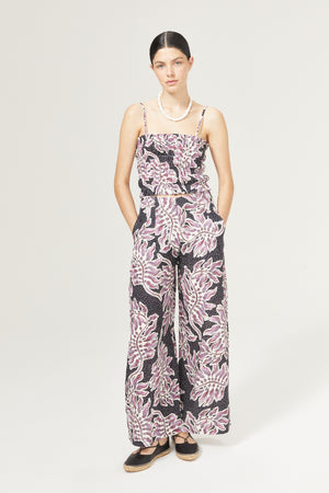 Culotte Linen Pants - Lavender Sky