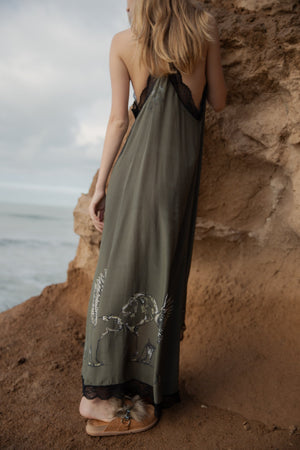 Silk Dress Italian Coast Green
