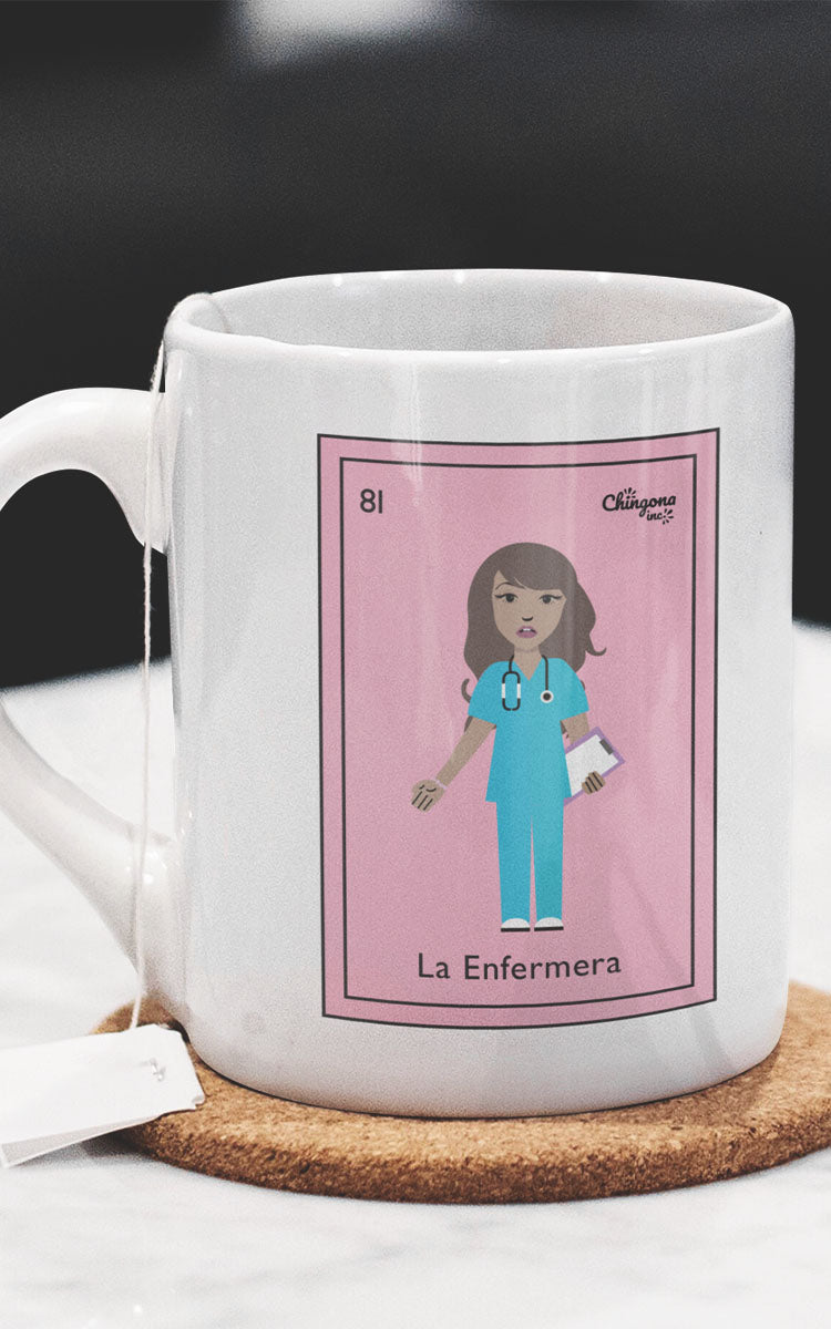 La Enfermera Mexican Loteria Card Mug