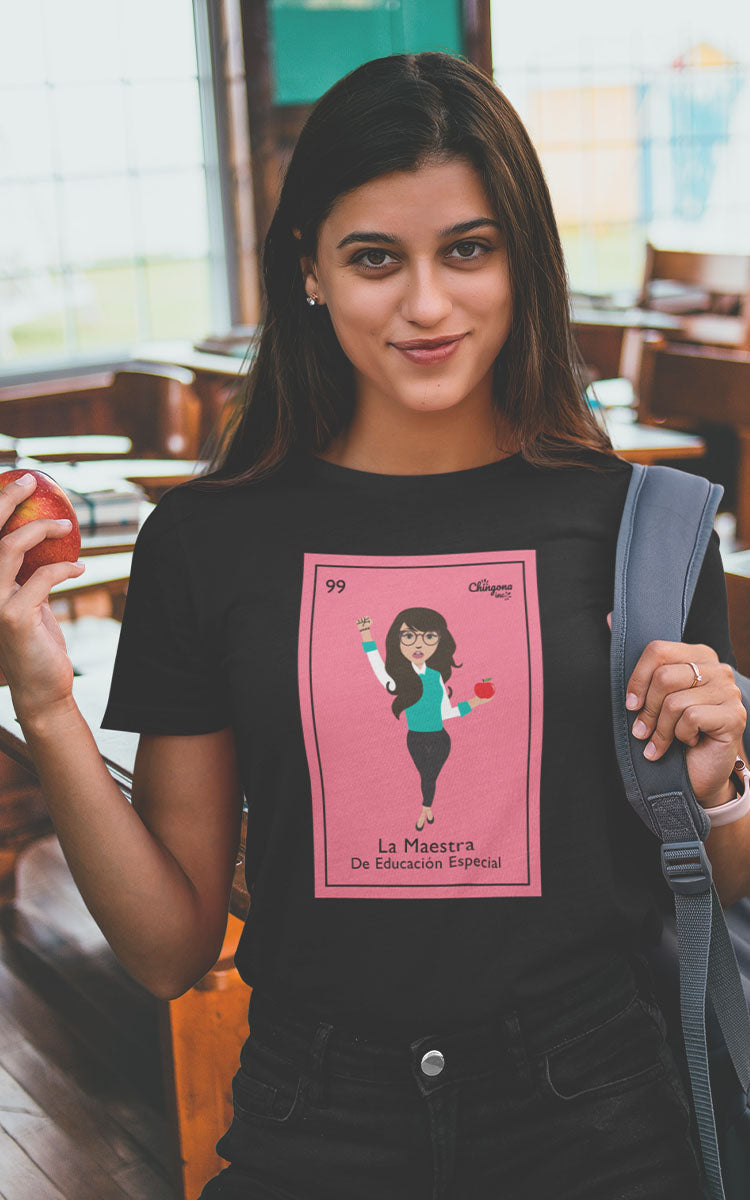 La Maestra De Educación Especial Mexican Loteria T-Shirt