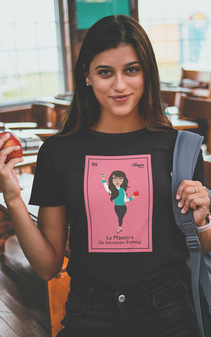 La Maestra De Educación Especial Mexican Loteria T-Shirt
