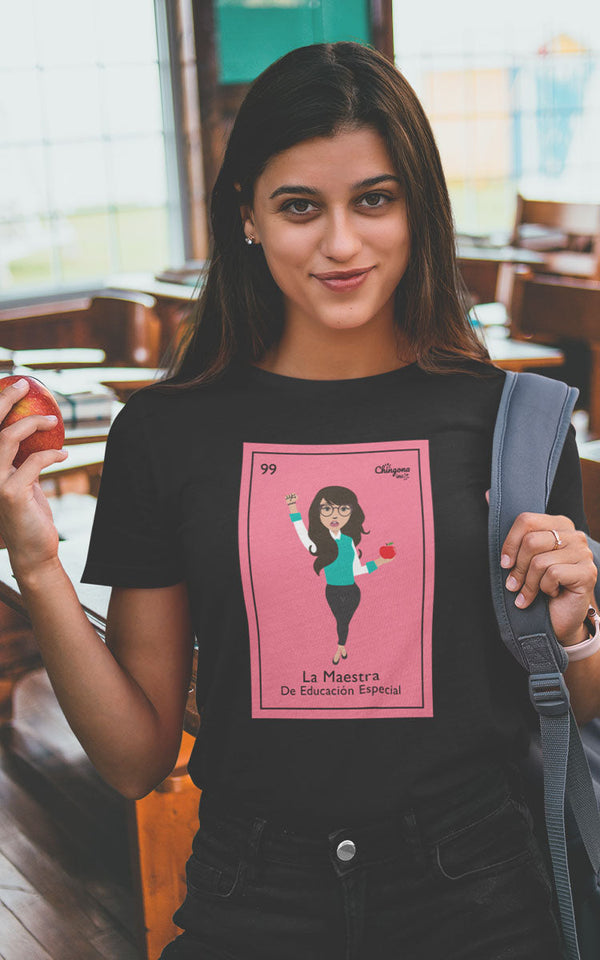 La Maestra De Educación Especial Mexican Loteria T-Shirt
