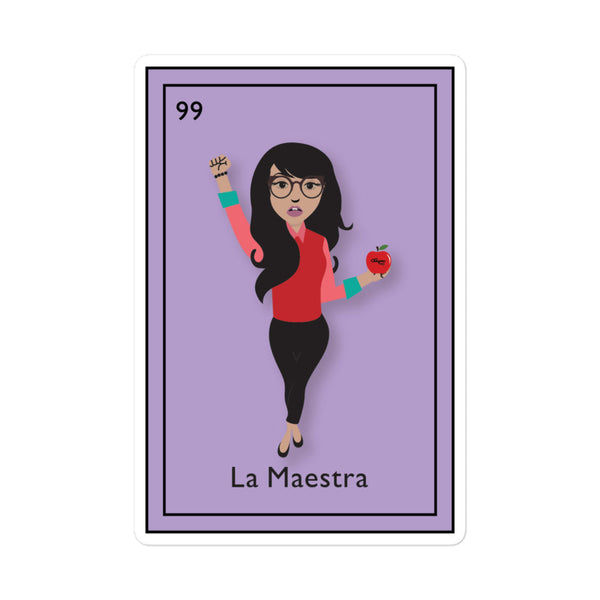 La Maestra Lotería Sticker – Latina Teacher, First-Gen & Immigrant Pride Vinyl Stickers