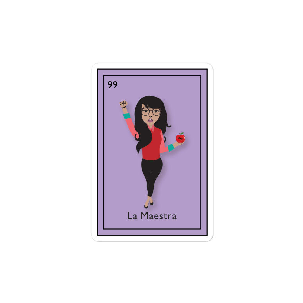 La Maestra Lotería Sticker – Latina Teacher, First-Gen & Immigrant Pride Vinyl Stickers
