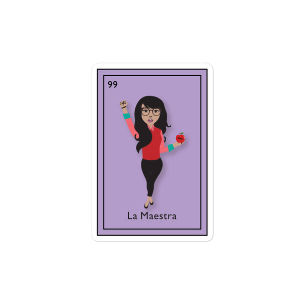 La Maestra Lotería Sticker – Latina Teacher, First-Gen & Immigrant Pride Vinyl Stickers