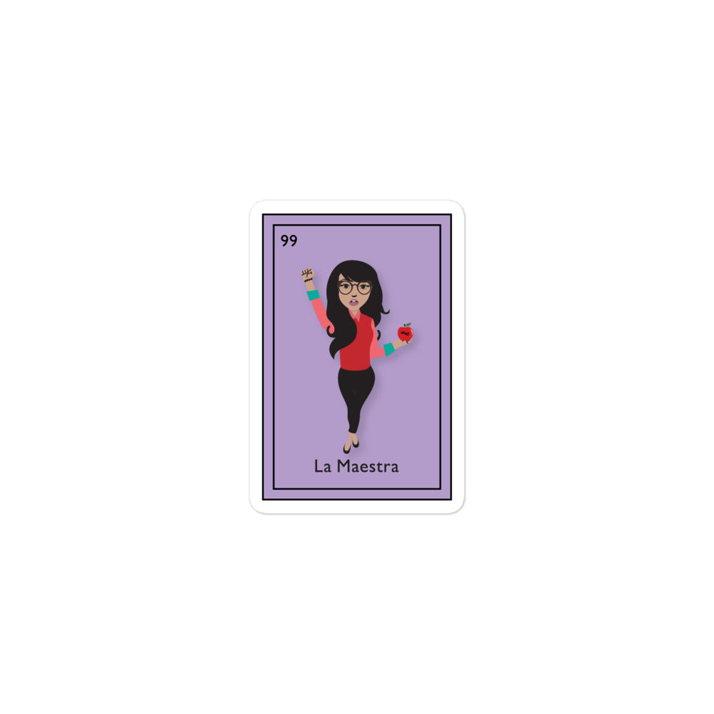 La Maestra Lotería Sticker – Latina Teacher, First-Gen & Immigrant Pride Vinyl Stickers