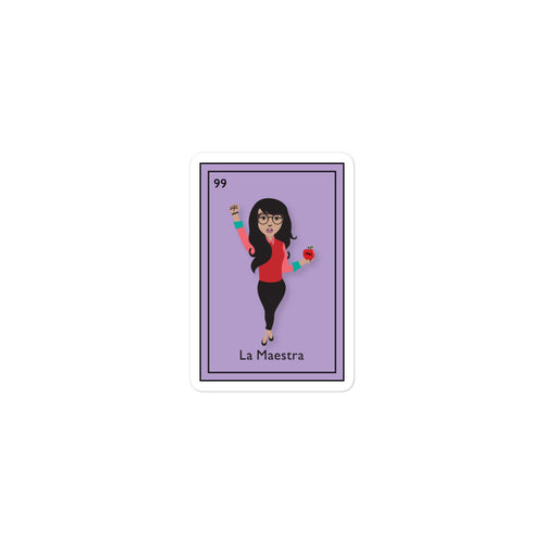 La Maestra Lotería Sticker – Latina Teacher, First-Gen & Immigrant Pride Vinyl Stickers