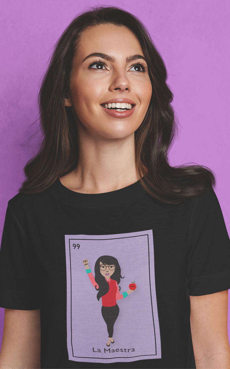 La Maestra Mexican Lotería Card T-Shirt