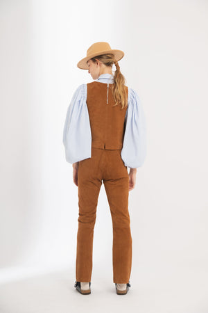 Tori Suede Pants - Tan