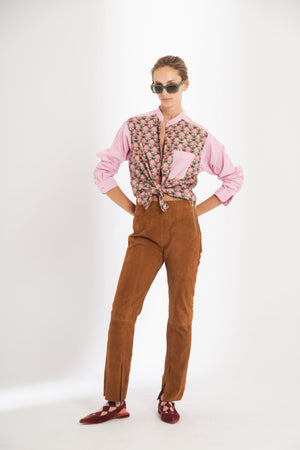 Tori Suede Pants - Tan