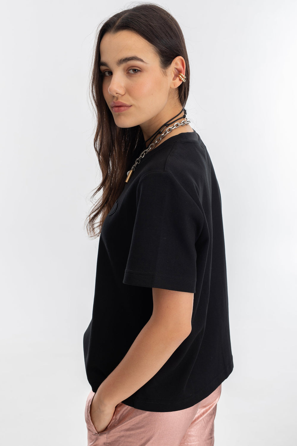 Ever T-Shirt Short Sleeve - Black w/ Black Heart