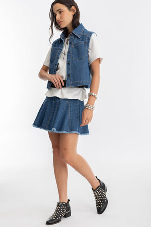 Azalea Denim Skirt - Indigo