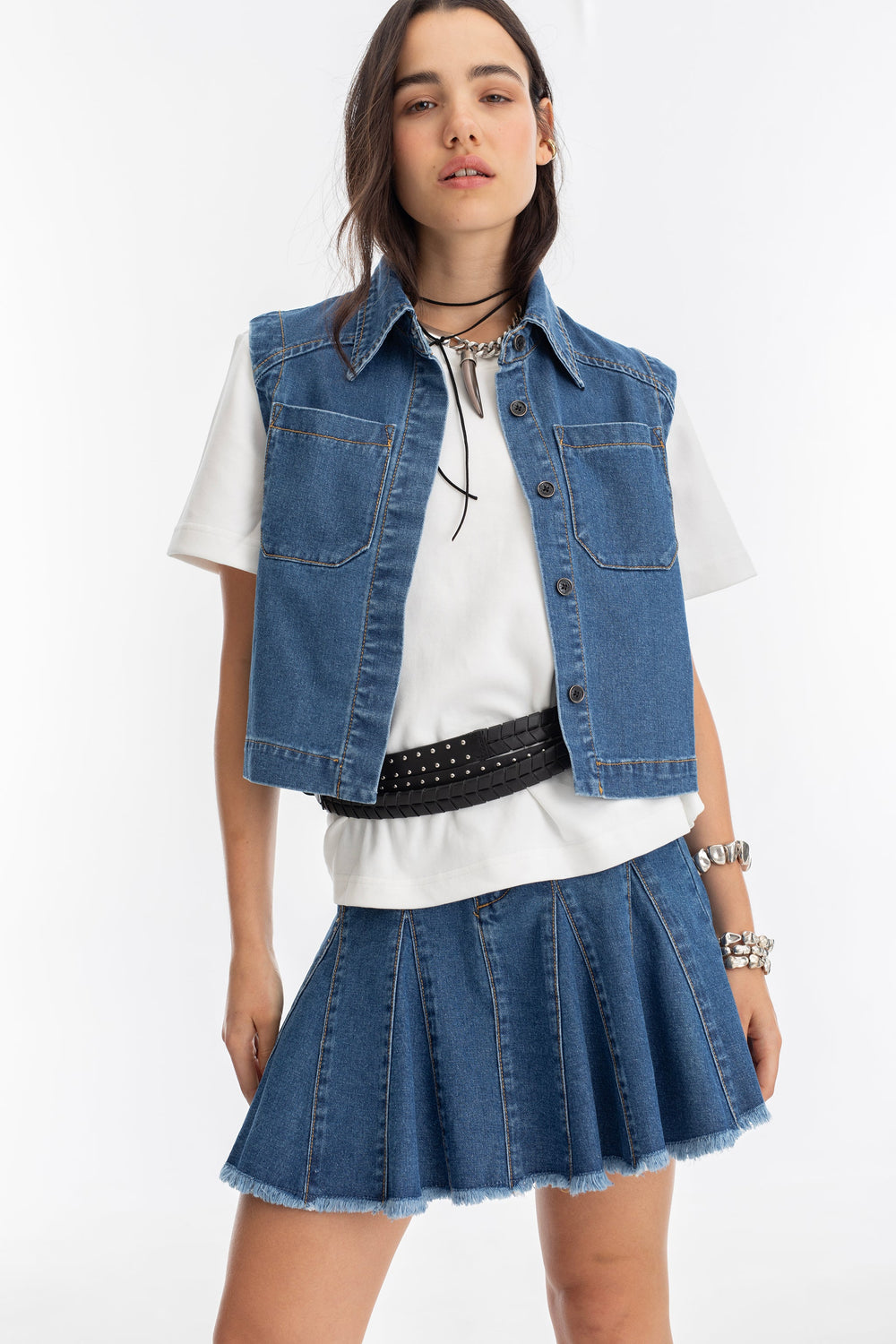 Azalea Denim Skirt - Indigo