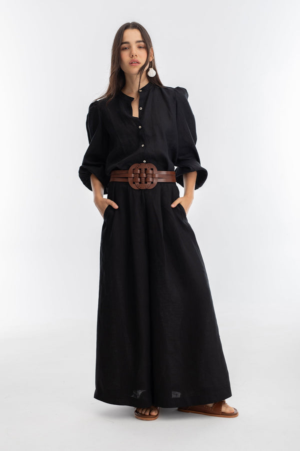 Sabi Linen Pants - Black