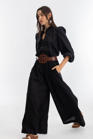 Sabi Linen Pants - Black