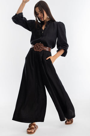 Sabi Linen Pants - Black