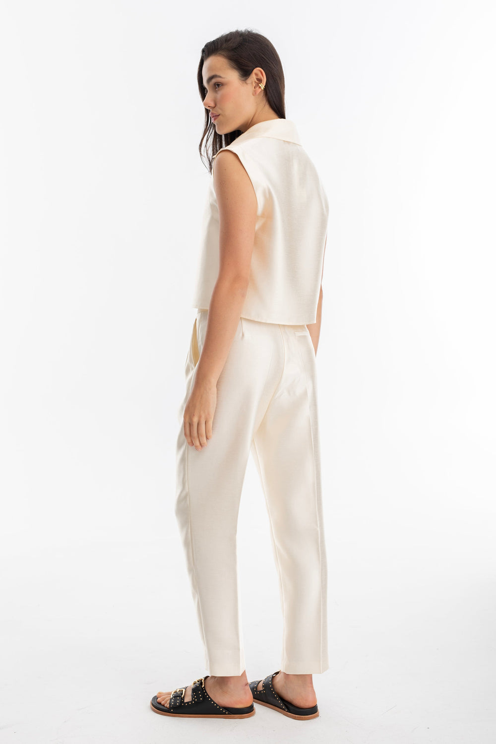 Mumbai Taffeta Top - Off White