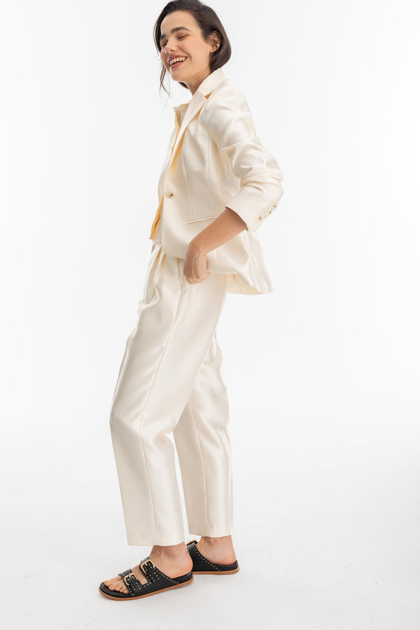 Oslo Taffeta Blazer - Off-White