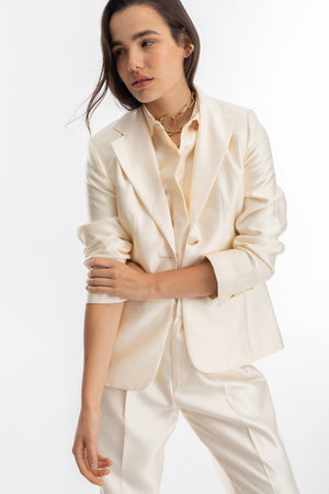 Oslo Taffeta Blazer - Off-White