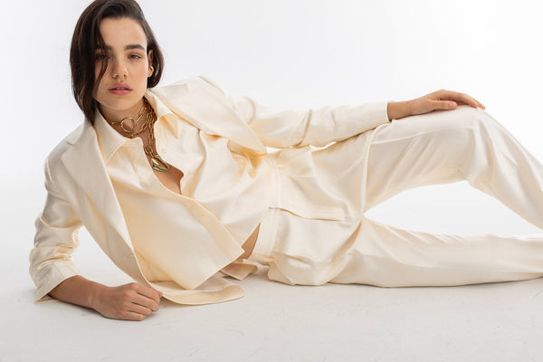 Oslo Taffeta Blazer - Off-White