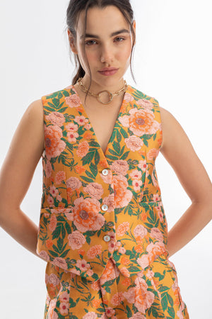 Jack Brocade Vest - Royal Brocade