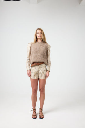 Alpaca Knitted Vest - Cookie