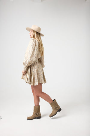 Camille Metallic Linen Dress - Snake
