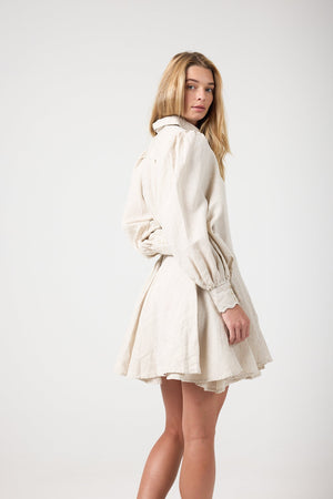 Camille Linen Dress - Natural