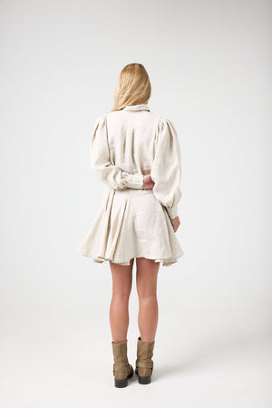 Camille Linen Dress - Natural