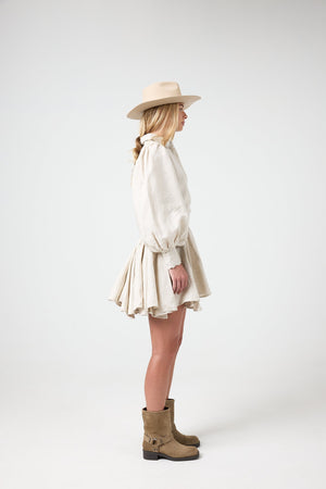 Camille Linen Dress - Natural