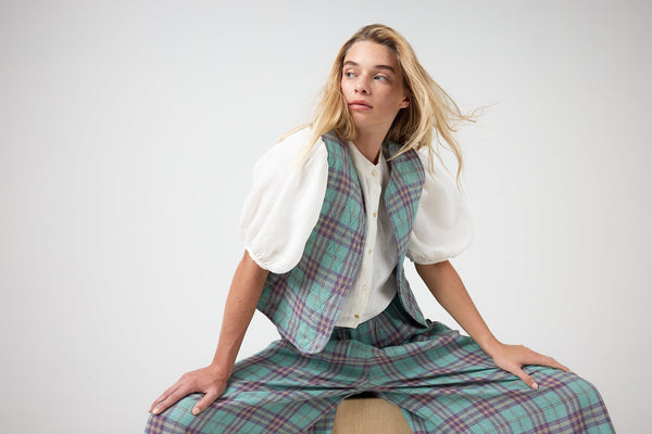 Sabi Linen Pants - Palma Checks