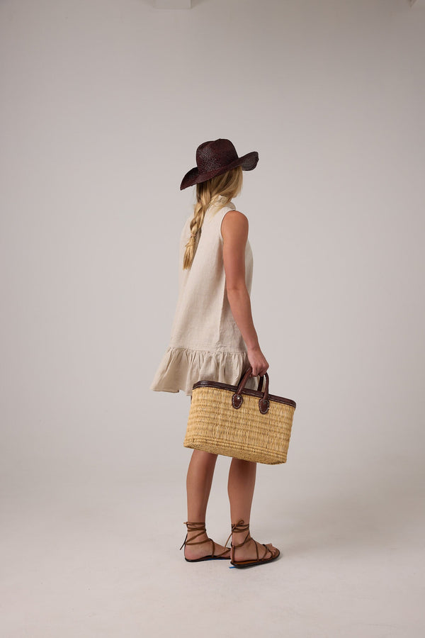 Daisy Short Linen Dress - Natural