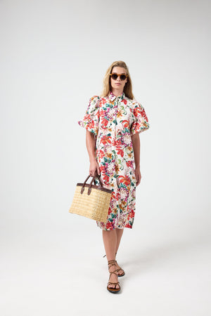 Angel Linen Dress - Full Bloom Print